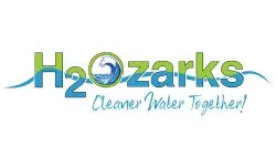 The image depicts the logo for H2Ozarks, a company focused on providing cleaner water solutions.