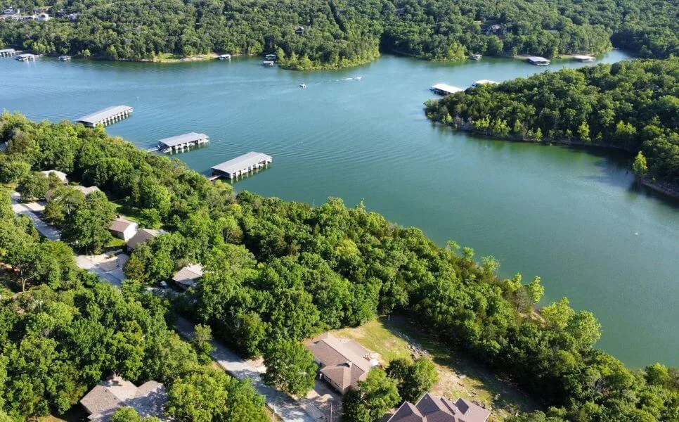 Luxury lakefront homes with private docks and stunning views
