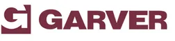 Maroon Garver logo with a stylized G on the left and the word GARVER in bold capital letters to the right, both on a white background.